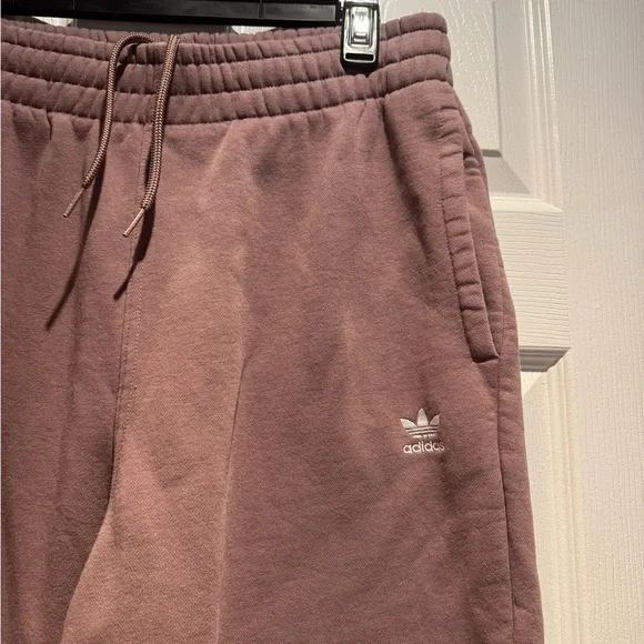 adidas purple sweatpants size m relaxed fit joggers comfy fall athleisure - Picture 3 of 8